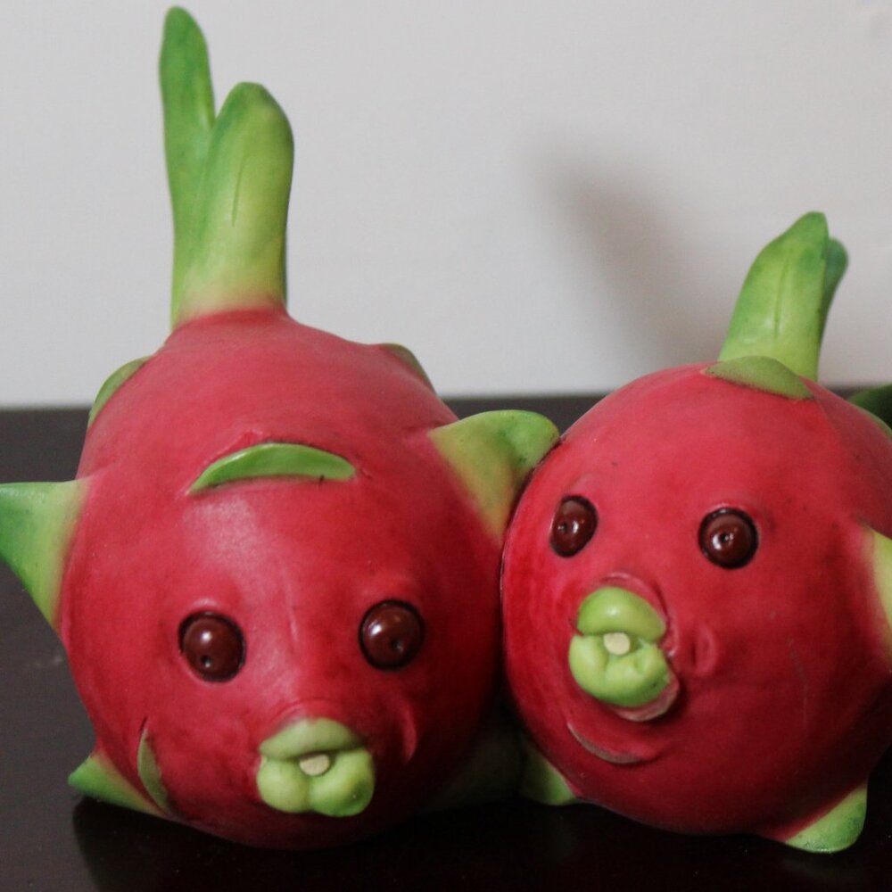 Enesco Home Grown Retired Rare Pitaya Fish 4006804 2006 Dragon Fruit w/Box